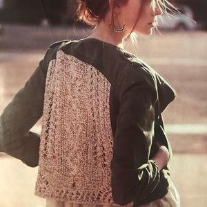 NWT Anthropologie openwork army jacket $168